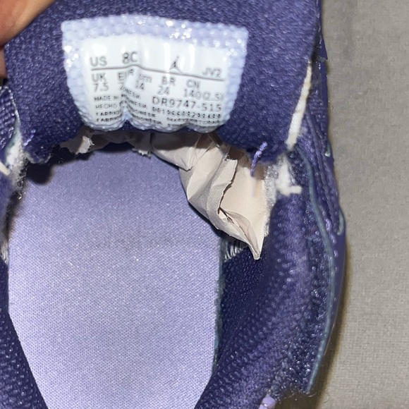 Toddler Nike Air Jordan 1 Low 'Sky J Purple' - Picture 9 of 11
